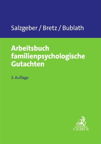 Buchcover und Innenansicht für das Buch: Arbeitsbuch familienpsychologische Gutachten
