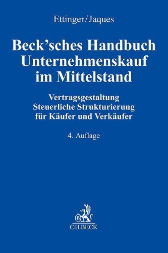 Buchcover und Innenansicht für das Buch: Beck'sches Handbuch Unternehmenskauf im Mittelstand