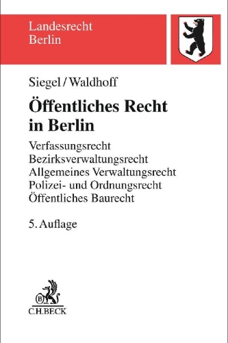 Buchcover und Innenansicht für das Buch: Öffentliches Recht in Berlin