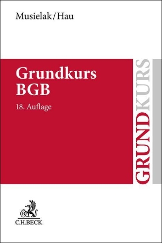 Buchcover und Innenansicht für das Buch: Grundkurs BGB