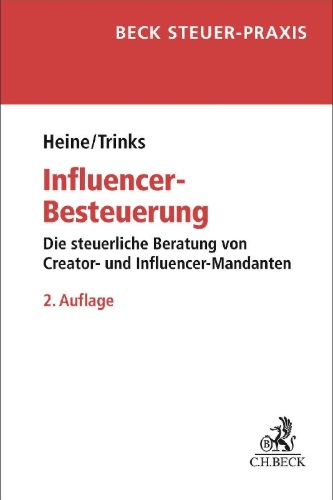 Buchcover und Innenansicht für das Buch: Influencer-Besteuerung