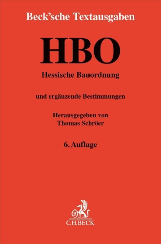 Buchcover und Innenansicht für das Buch: Hessische Bauordnung. HBO