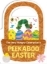 Buchcover und Innenansicht für das Buch: The Very Hungry Caterpillar's Peekaboo Easter