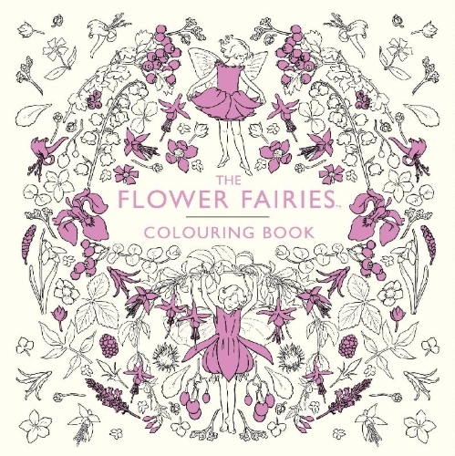 Buchcover und Innenansicht für das Buch: The Flower Fairies Colouring Book