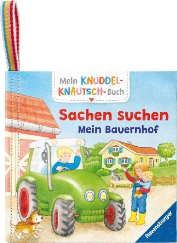 Buchcover und Innenansicht für das Buch: Mein Knuddel-Knautsch-Buch - Sachen suchen. Mein Bauernhof
