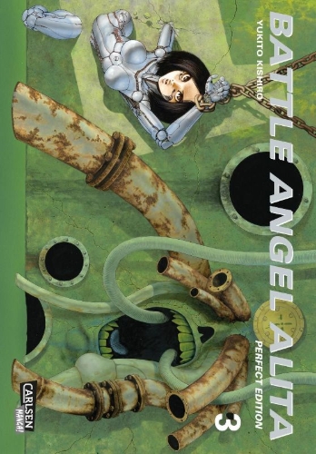 Buchcover und Innenansicht für das Buch: Battle Angel Alita - Perfect Edition 3
