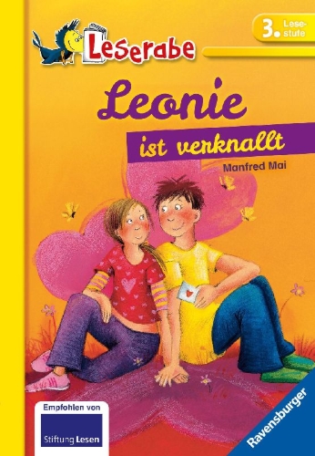 Buchcover und Innenansicht für das Buch: Leonie ist verknallt - Leserabe 3. Klasse - Erstlesebuch ab 8 Jahren
