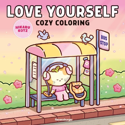Buchcover und Innenansicht für das Buch: Cozy Coloring - Love Yourself
