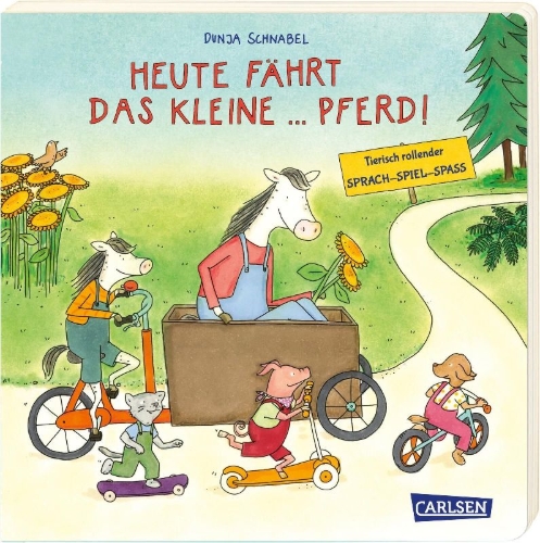 Buchcover und Innenansicht für das Buch: Heute fährt das kleine ... Pferd!