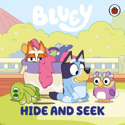 Buchcover und Innenansicht für das Buch: Bluey: Hide and Seek