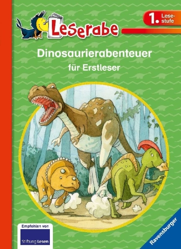 Buchcover und Innenansicht für das Buch: Dinoabenteuer für Erstleser - Leserabe 1. Klasse - Erstlesebuch für Kinder ab 6 Jahren