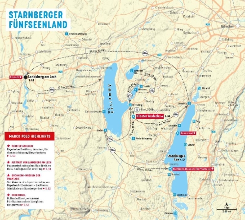 Buchcover und Innenansicht für das Buch: MARCO POLO Reiseführer Oberbayern