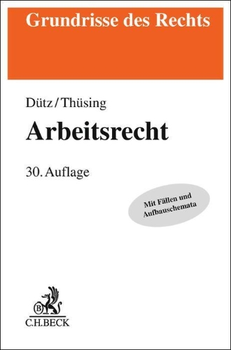 Buchcover und Innenansicht für das Buch: Arbeitsrecht