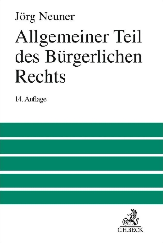 Buchcover und Innenansicht für das Buch: Allgemeiner Teil des Bürgerlichen Rechts