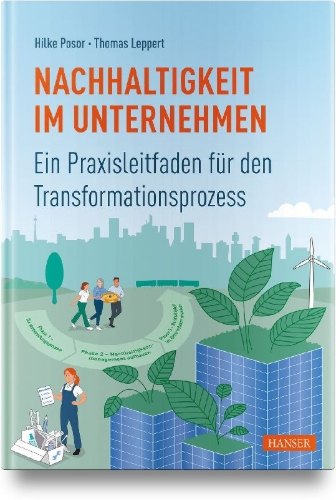 Buchcover und Innenansicht für das Buch: Nachhaltigkeit im Unternehmen
