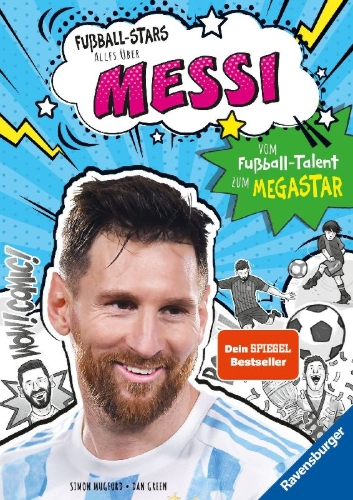 Buchcover und Innenansicht für das Buch: Football Superstars. Messi Rules