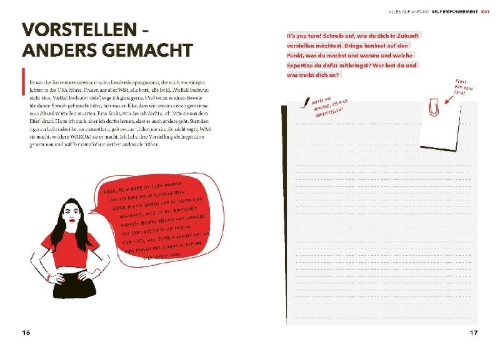 Buchcover und Innenansicht für das Buch: Be Your Own F*cking Hero - das Workbook