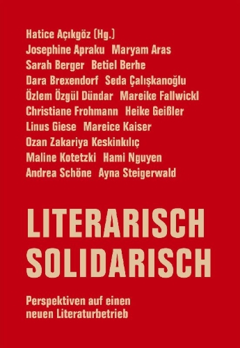 Buchcover und Innenansicht für das Buch: Literarisch solidarisch