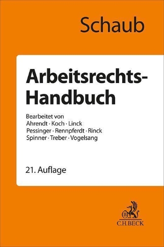 Buchcover und Innenansicht für das Buch: Arbeitsrechts-Handbuch