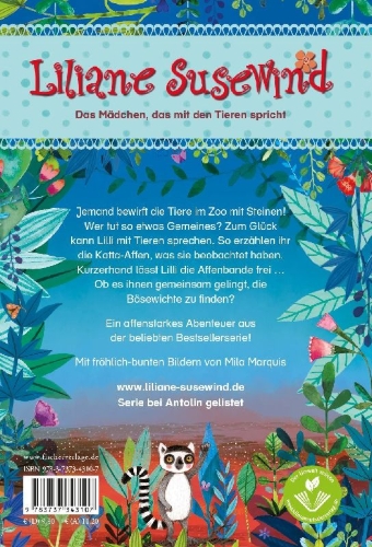 Buchcover und Innenansicht für das Buch: Liliane Susewind - Affen können alles schaffen!