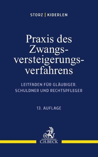 Buchcover und Innenansicht für das Buch: Praxis des Zwangsversteigerungsverfahrens