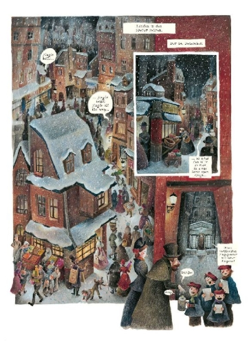Buchcover und Innenansicht für das Buch: Scrooge - Eine Weihnachtsgeschichte