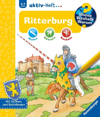Buchcover und Innenansicht für das Buch: Wieso? Weshalb? Warum? aktiv-Heft: Ritterburg