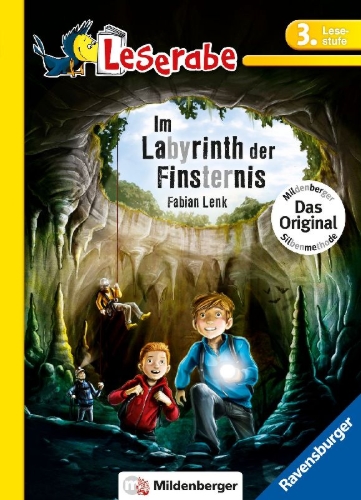 Buchcover und Innenansicht für das Buch: Im Labyrinth der Finsternis - Leserabe 3. Klasse - Erstlesebuch für Kinder ab 8 Jahren