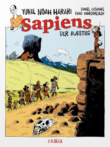 Buchcover und Innenansicht für das Buch: Sapiens - Der Aufstieg