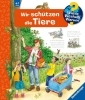 Buchcover und Innenansicht für das Buch: Wieso? Weshalb? Warum? Band 43 - Wir schützen die Tiere