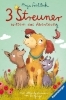 Buchcover und Innenansicht für das Buch: 3 Streuner wittern das Abenteuer