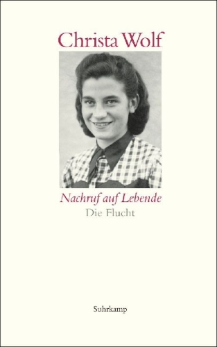 Buchcover und Innenansicht für das Buch: Nachruf auf Lebende. Die Flucht