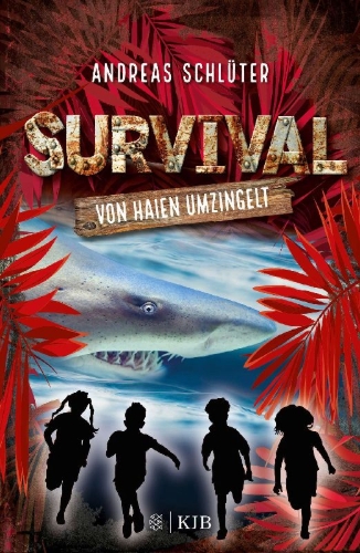 Buchcover und Innenansicht für das Buch: Survival - Von Haien umzingelt