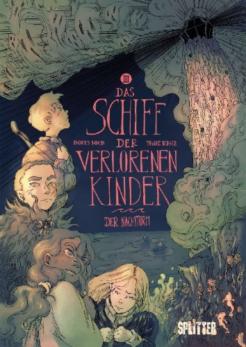 Buchcover und Innenansicht für das Buch: Das Schiff der verlorenen Kinder. Band 3