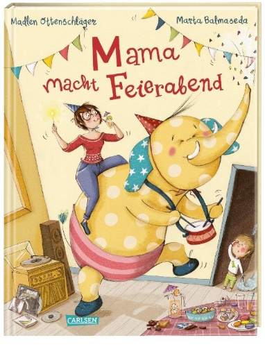 Buchcover und Innenansicht für das Buch: Mama macht Feierabend