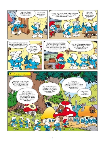 Buchcover und Innenansicht für das Buch: Die Schlümpfe. Band 40