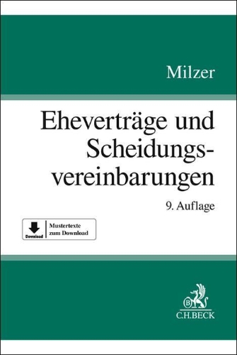 Buchcover und Innenansicht für das Buch: Eheverträge und Scheidungsvereinbarungen