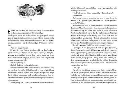 Buchcover und Innenansicht für das Buch: Dark Sigils - Was die Magie verlangt