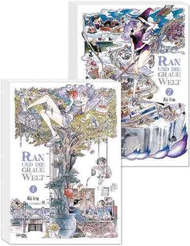 Buchcover und Innenansicht für das Buch: RAN TO HAIIRO NO SEKAI