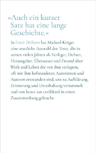 Buchcover und Innenansicht für das Buch: Unter Dichtern