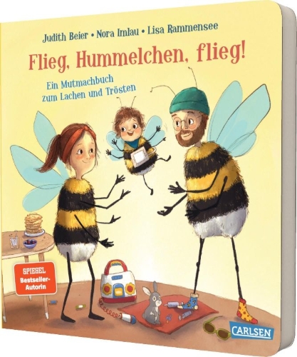 Buchcover und Innenansicht für das Buch: Flieg, Hummelchen, flieg!