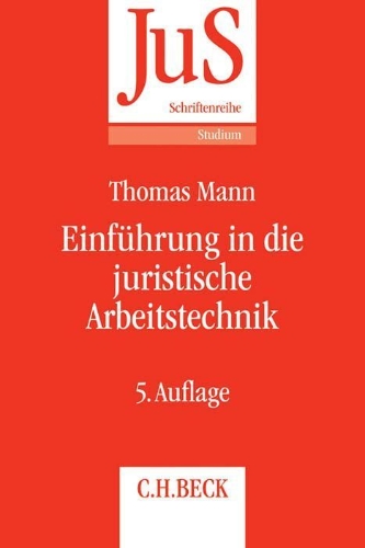 Buchcover und Innenansicht für das Buch: Einführung in die juristische Arbeitstechnik