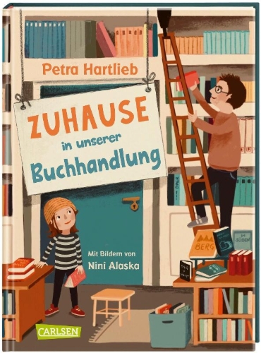 Buchcover und Innenansicht für das Buch: Zuhause in unserer Buchhandlung