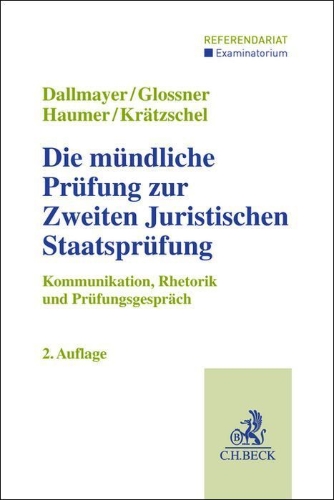 Buchcover und Innenansicht für das Buch: Die mündliche Prüfung zur Zweiten Juristischen Staatsprüfung