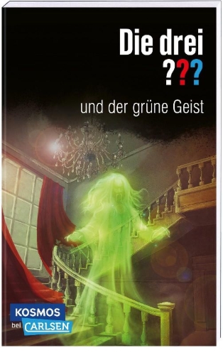 Buchcover und Innenansicht für das Buch: Die drei ???: und der grüne Geist