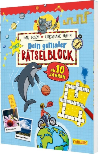 Buchcover und Innenansicht für das Buch: Dein genialer Rätselblock