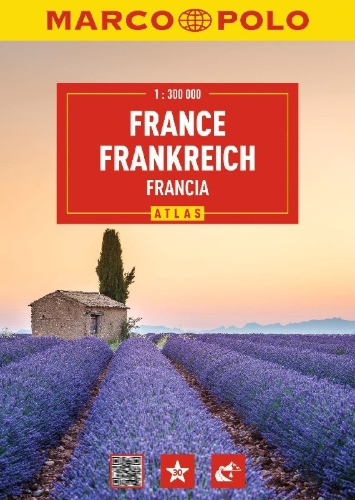 Buchcover und Innenansicht für das Buch: MARCO POLO Reiseatlas Frankreich 1:300.000