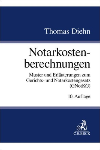 Buchcover und Innenansicht für das Buch: Notarkostenberechnungen