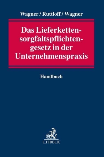 Buchcover und Innenansicht für das Buch: Das Lieferkettensorgfaltspflichtengesetz in der Unternehmenspraxis