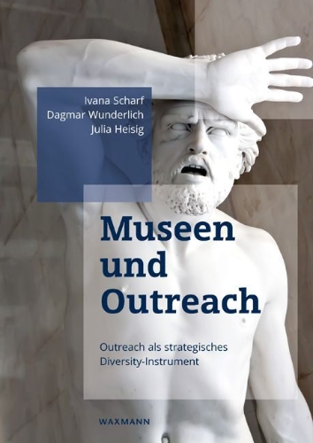Buchcover und Innenansicht für das Buch: Museen und Outreach